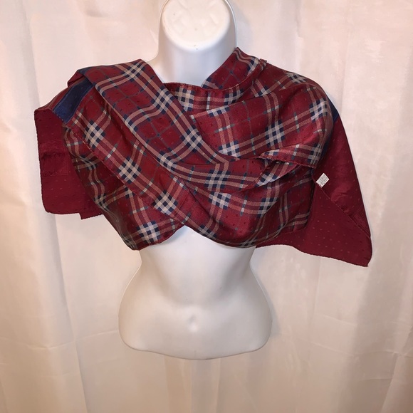 VINTAGE authentic BURBERRY silk evening wrap SCARF - Picture 6 of 14